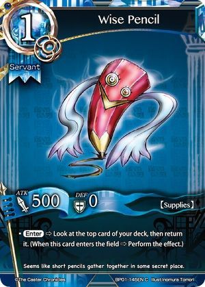 Wise Pencil BP01 145EN Common The Caster Chronicles The Magic Battle Begins Singles Wise Pencil BP01 145EN Common The Caster Chronicles The Magic Battle Begins Singles