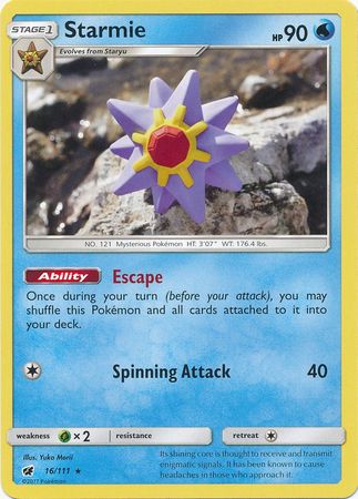 Starmie 16 111 Rare Sun Moon Crimson Invasion Singles Starmie 16 111 Rare Sun Moon Crimson Invasion Singles