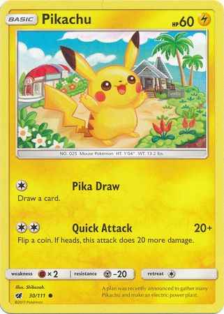 Pokémon TCG 2x Pikachu #30/111 Crimson Invasion Set Lightning Type Mint English 