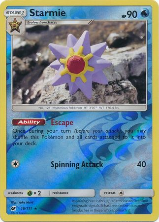 Starmie 16 111 Rare Reverse Holo Sun Moon Crimson Invasion Reverse Holo Singles Starmie 16 111 Rare Reverse Holo Sun Moon Crimson Invasion Reverse Holo Singles
