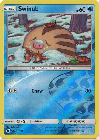 Swinub 19 111 Common Reverse Holo Sun Moon Crimson Invasion Reverse Holo Singles Swinub 19 111 Common Reverse Holo Sun Moon Crimson Invasion Reverse Holo Singles