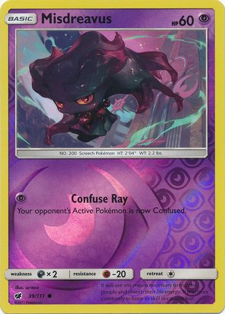Misdreavus 39 111 Common Reverse Holo Sun Moon Crimson Invasion Reverse Holo Singles Misdreavus 39 111 Common Reverse Holo Sun Moon Crimson Invasion Reverse Holo Singles