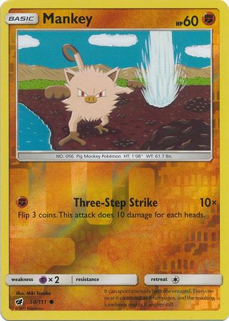 Mankey 50 111 Common Reverse Holo Sun Moon Crimson Invasion Reverse Holo Singles Mankey 50 111 Common Reverse Holo Sun Moon Crimson Invasion Reverse Holo Singles