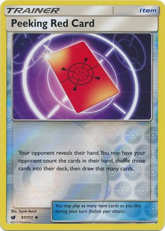 Peeking Red Card 97 111 Uncommon Reverse Holo Sun Moon Crimson Invasion Reverse Holo Singles Peeking Red Card 97 111 Uncommon Reverse Holo Sun Moon Crimson Invasion Reverse Holo Singles