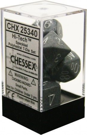 Chessex Speckled Hi Tech Set of 7 Dice CHX25340 Dice Life Counters Tokens Chessex Speckled Hi Tech Set of 7 Dice CHX25340 Dice Life Counters Tokens