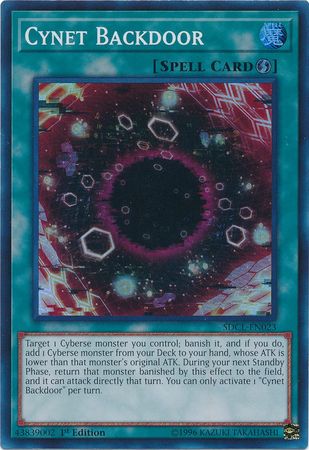 Cynet Backdoor SDCL EN023 Super Rare 1st Edition Cynet Backdoor SDCL EN023 Super Rare 1st Edition