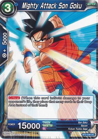 Mighty Attack Son Goku BT2 038 Uncommon Union Force Singles Mighty Attack Son Goku BT2 038 Uncommon Union Force Singles