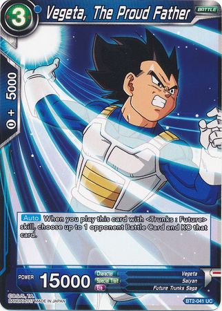 Vegeta The Proud Father BT2 041 Uncommon Vegeta The Proud Father BT2 041 Uncommon