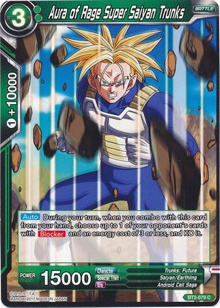 Aura of Rage Super Saiyan Trunks BT2 079 Common Aura of Rage Super Saiyan Trunks BT2 079 Common