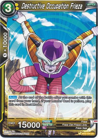 Destructive Occupation Frieza BT2 104 Uncommon Union Force Singles Destructive Occupation Frieza BT2 104 Uncommon Union Force Singles