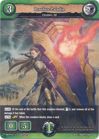 Resolute Paladin DB BT02 034 Uncommon U Booster Pack Vol 2 Oath of Blood Singles Resolute Paladin DB BT02 034 Uncommon U Booster Pack Vol 2 Oath of Blood Singles