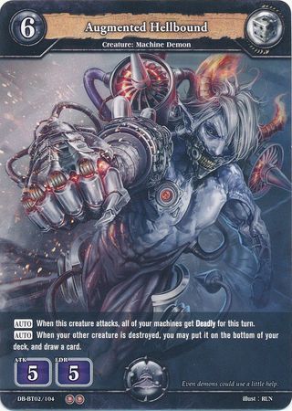Augmented Hellhound DB BT02 104 Uncommon U Booster Pack Vol 2 Oath of Blood Singles Augmented Hellhound DB BT02 104 Uncommon U Booster Pack Vol 2 Oath of Blood Singles