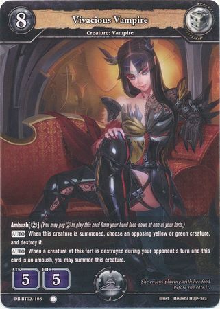 Vivacious Vampire DB BT02 108 Common C Booster Pack Vol 2 Oath of Blood Singles Vivacious Vampire DB BT02 108 Common C Booster Pack Vol 2 Oath of Blood Singles