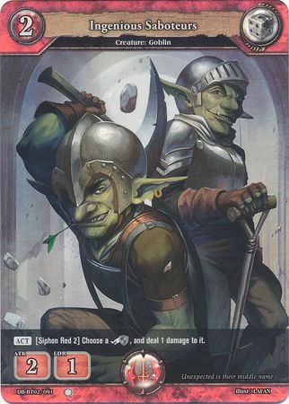 Ingenious Saboteurs DB BT02 091 Common C Foil Ingenious Saboteurs DB BT02 091 Common C Foil