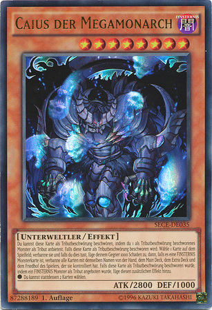 Caius der Megamonarch SECE DE035 Ultra Rare 1st Edition German Yugioh Cards Caius der Megamonarch SECE DE035 Ultra Rare 1st Edition German Yugioh Cards