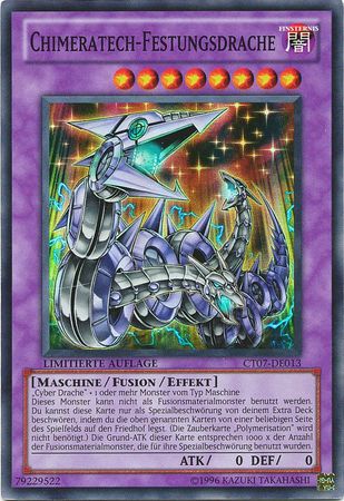 Chimeratech Festungsdrache CT07 DE013 Super Rare Limited Edition German Yugioh Cards Chimeratech Festungsdrache CT07 DE013 Super Rare Limited Edition German Yugioh Cards