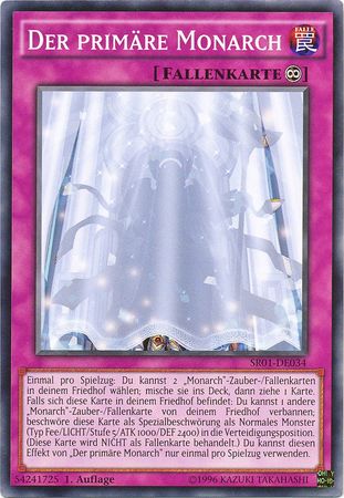 Der primare Monarch SR01 DE034 Common 1st Edition German Yugioh Cards Der primare Monarch SR01 DE034 Common 1st Edition German Yugioh Cards