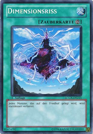 Dimensionsriss LCGX DE215 Secret Rare 1st Edition German Yugioh Cards Dimensionsriss LCGX DE215 Secret Rare 1st Edition German Yugioh Cards