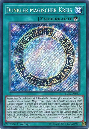 Dunkler magischer Kreis TDIL DE057 Secret Rare 1st Edition German Yugioh Cards Dunkler magischer Kreis TDIL DE057 Secret Rare 1st Edition German Yugioh Cards