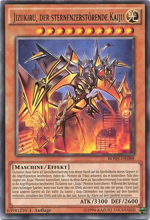 Jizukiru der sternenzerstorende Kaiju BOSH DE088 Rare 1st Edition Jizukiru der sternenzerstorende Kaiju BOSH DE088 Rare 1st Edition