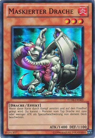 Maskierter Drache TU06 DE003 Super Rare German Yugioh Cards Maskierter Drache TU06 DE003 Super Rare German Yugioh Cards