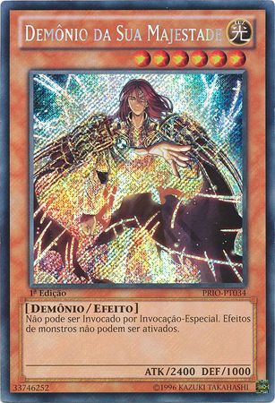 Demonio da Sua Majestade PRIO PT034 Secret Rare 1st Edition Portuguese Yugioh Cards Demonio da Sua Majestade PRIO PT034 Secret Rare 1st Edition Portuguese Yugioh Cards