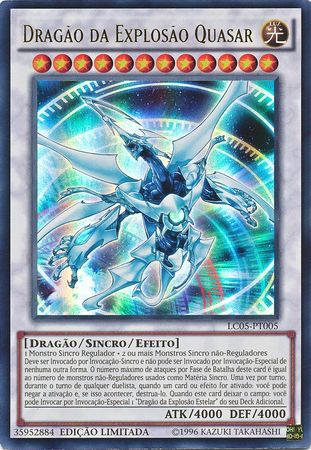 Dragao da Explosao Quasar LC05 PT005 Ultra Rare Limited Edition Portuguese Yugioh Cards Dragao da Explosao Quasar LC05 PT005 Ultra Rare Limited Edition Portuguese Yugioh Cards