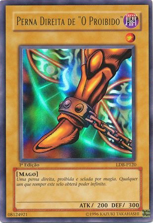 Perna Direita de O Proibido LDB P120 Ultra Rare 1st Edition Perna Direita de O Proibido LDB P120 Ultra Rare 1st Edition