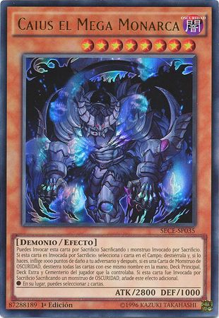 Caius el Mega Monarca SECE SP035 Ultra Rare 1st Edition Spanish Yugioh Cards Caius el Mega Monarca SECE SP035 Ultra Rare 1st Edition Spanish Yugioh Cards