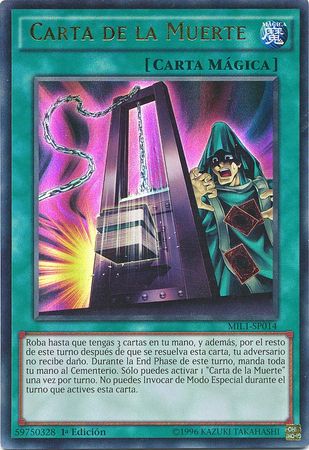 Carta de la Muerte MIL1 SP014 Ultra Rare 1st Edition Carta de la Muerte MIL1 SP014 Ultra Rare 1st Edition