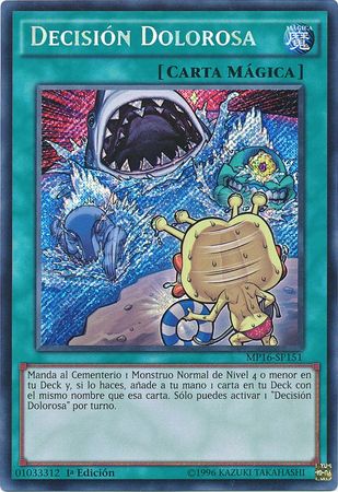 Decision Dolorosa MP16 SP151 Secret Rare 1st Edition Spanish Yugioh Cards Decision Dolorosa MP16 SP151 Secret Rare 1st Edition Spanish Yugioh Cards