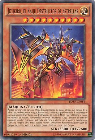 Jizukiru el Kaiju Destructor de Estrellas BOSH SP088 Rare 1st Edition Spanish Yugioh Cards Jizukiru el Kaiju Destructor de Estrellas BOSH SP088 Rare 1st Edition Spanish Yugioh Cards