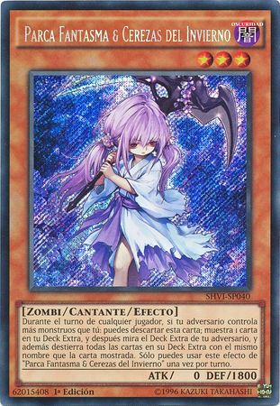 Parca Fantasma Cerezas del Invierno SHVI SP040 Secret Rare 1st Edition Spanish Yugioh Cards Parca Fantasma Cerezas del Invierno SHVI SP040 Secret Rare 1st Edition Spanish Yugioh Cards