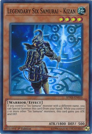 Legendary Six Samurai Kizan SPWA EN010 Super Rare 1st Edition Legendary Six Samurai Kizan SPWA EN010 Super Rare 1st Edition