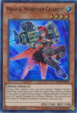 Magical Musketeer Calamity SPWA EN020 Super Rare 1st Edition Spirit Warriors Singles Magical Musketeer Calamity SPWA EN020 Super Rare 1st Edition Spirit Warriors Singles