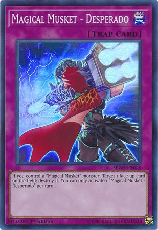 1ST EDITION SUPER RARE SPWA YUGIOH: MAGICAL MUSKET STEADY HANDS