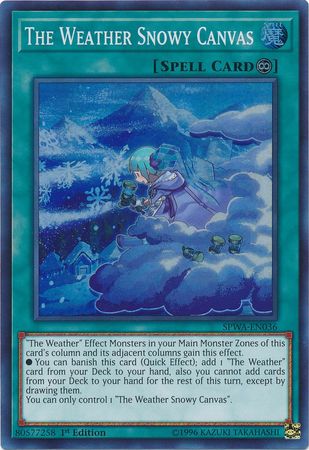 The Weather Snowy Canvas SPWA EN036 Super Rare 1st Edition Spirit Warriors Singles The Weather Snowy Canvas SPWA EN036 Super Rare 1st Edition Spirit Warriors Singles