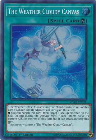 The Weather Cloudy Canvas SPWA EN038 Super Rare 1st Edition Spirit Warriors Singles The Weather Cloudy Canvas SPWA EN038 Super Rare 1st Edition Spirit Warriors Singles