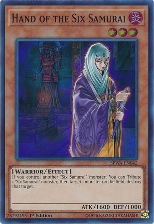 Hand of the Six Samurai SPWA EN042 Super Rare 1st Edition Spirit Warriors Singles Hand of the Six Samurai SPWA EN042 Super Rare 1st Edition Spirit Warriors Singles