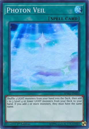 Photon Veil SPWA EN050 Super Rare 1st Edition Spirit Warriors Singles Photon Veil SPWA EN050 Super Rare 1st Edition Spirit Warriors Singles