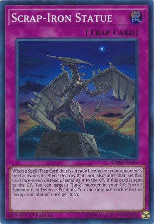 Scrap Iron Statue SPWA EN059 Super Rare 1st Edition Spirit Warriors Singles Scrap Iron Statue SPWA EN059 Super Rare 1st Edition Spirit Warriors Singles