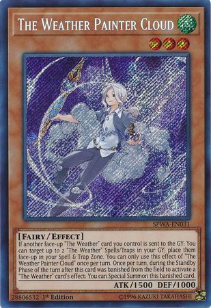 The Weather Painter Cloud SPWA EN031 Secret Rare 1st Edition The Weather Painter Cloud SPWA EN031 Secret Rare 1st Edition