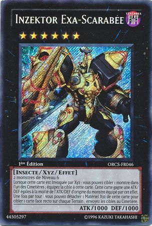 Inzektor Exa Scarabee ORCS FR046 Secret Rare 1st Edition French Yugioh Cards Inzektor Exa Scarabee ORCS FR046 Secret Rare 1st Edition French Yugioh Cards