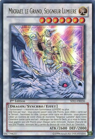 Michael le Grand Seigneur Lumiere SDLI FR036 Ultra Rare 1st Edition French Yugioh Cards Michael le Grand Seigneur Lumiere SDLI FR036 Ultra Rare 1st Edition French Yugioh Cards