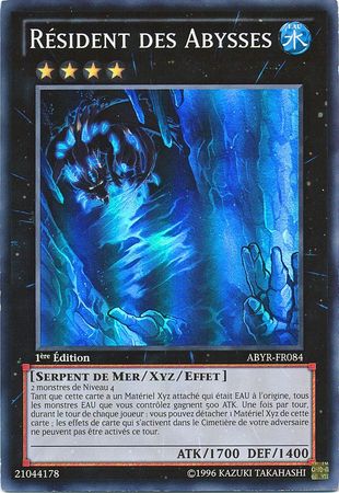 Resident des Abysses ABYR FR084 Super Rare 1st Edition French Yugioh Cards Resident des Abysses ABYR FR084 Super Rare 1st Edition French Yugioh Cards