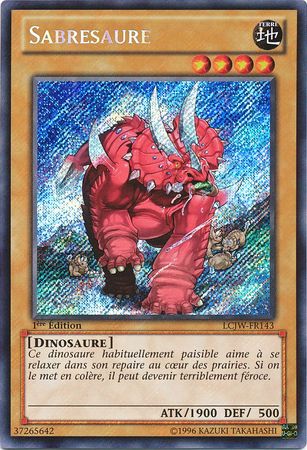 Sabresaure LCJW FR143 Secret Rare 1st Edition French Yugioh Cards Sabresaure LCJW FR143 Secret Rare 1st Edition French Yugioh Cards