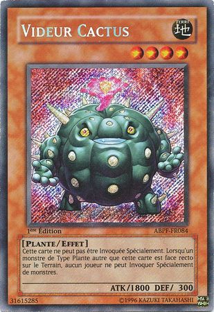 Videur Cactus ABPF FR084 Secret Rare 1st Edition French Yugioh Cards Videur Cactus ABPF FR084 Secret Rare 1st Edition French Yugioh Cards