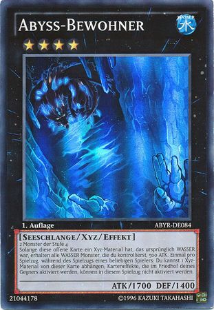 Abyss Bewohner ABYR DE084 Ultra Rare 1st Edition German Yugioh Cards Abyss Bewohner ABYR DE084 Ultra Rare 1st Edition German Yugioh Cards