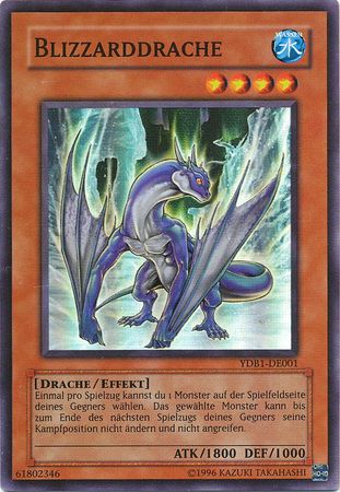 Blizzarddrache YDB1 DE001 Ultra Rare German Yugioh Cards Blizzarddrache YDB1 DE001 Ultra Rare German Yugioh Cards