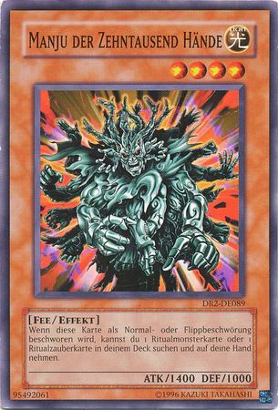 Manju der Zehntausend Hande DR2 DE089 Common German Yugioh Cards Manju der Zehntausend Hande DR2 DE089 Common German Yugioh Cards